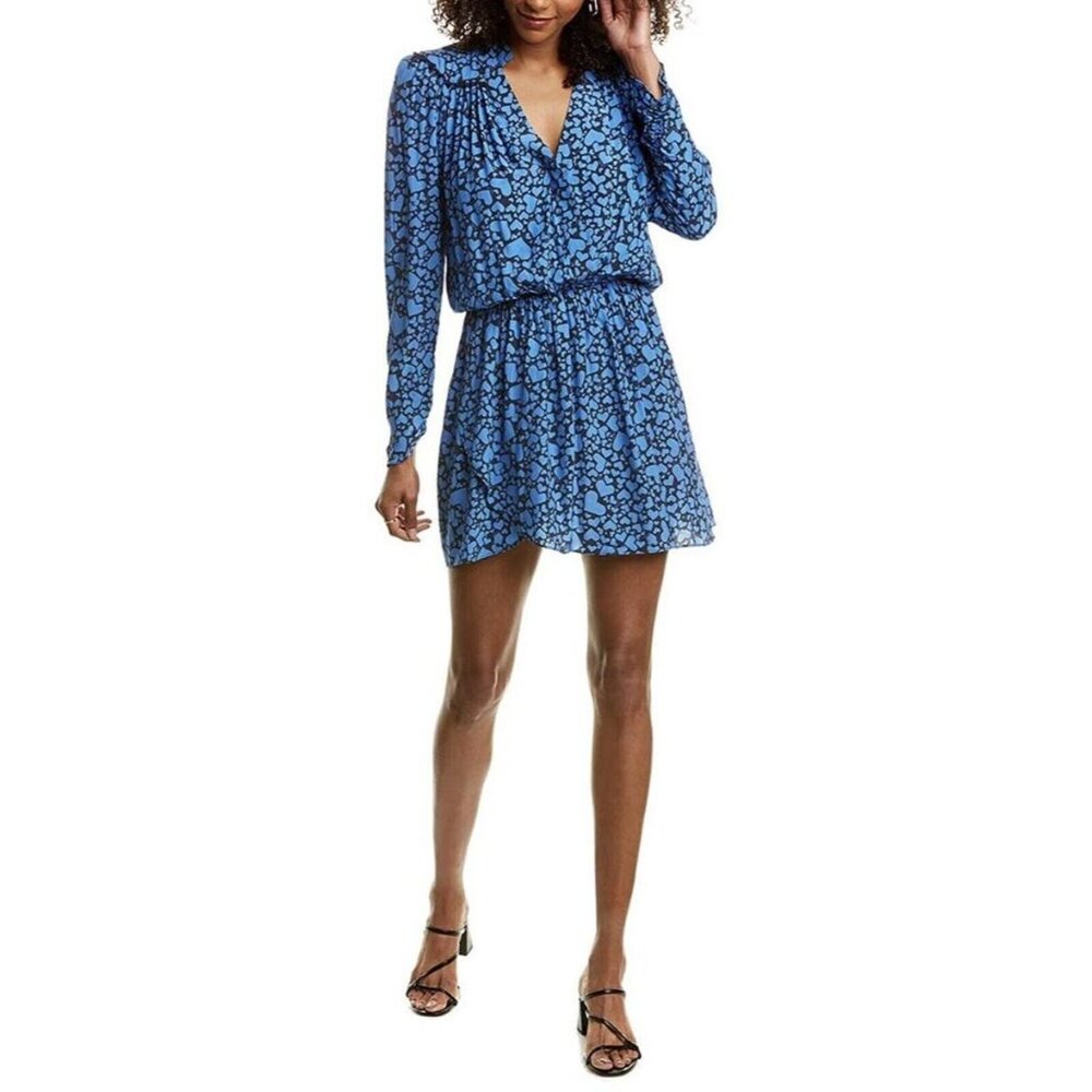 Zadig & Voltaire Dress Reveal Print Blue Hearts Dress Women's sz XS